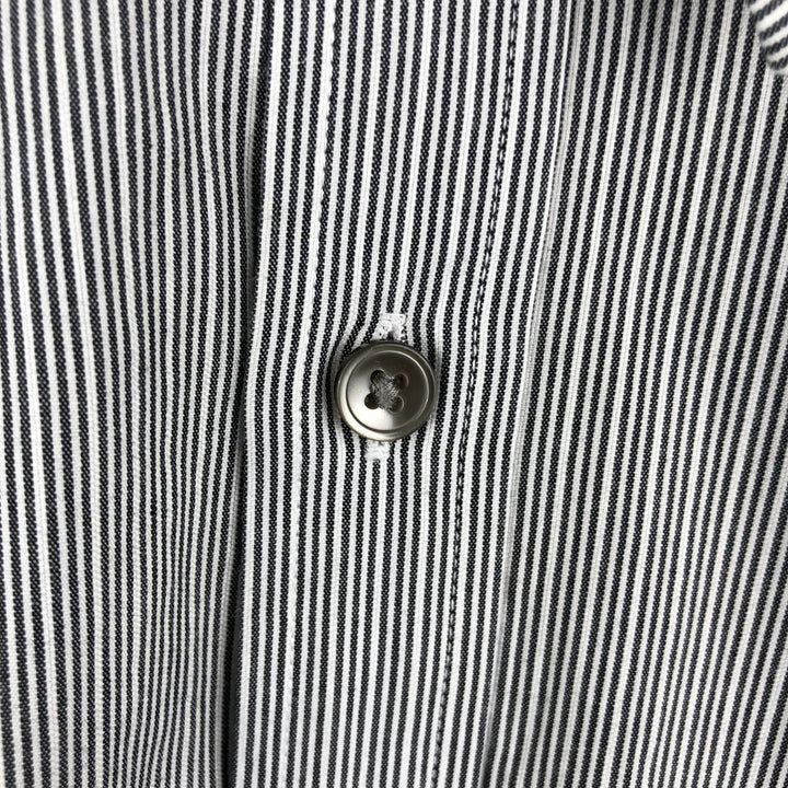 DKNY REFINED FIT Long Sleeve Cotton Striped Shirt, Men's XL cotton white type Vintage Second Hand
