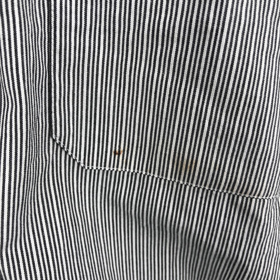 DKNY REFINED FIT Long Sleeve Cotton Striped Shirt, Men's XL cotton white type Vintage Second Hand