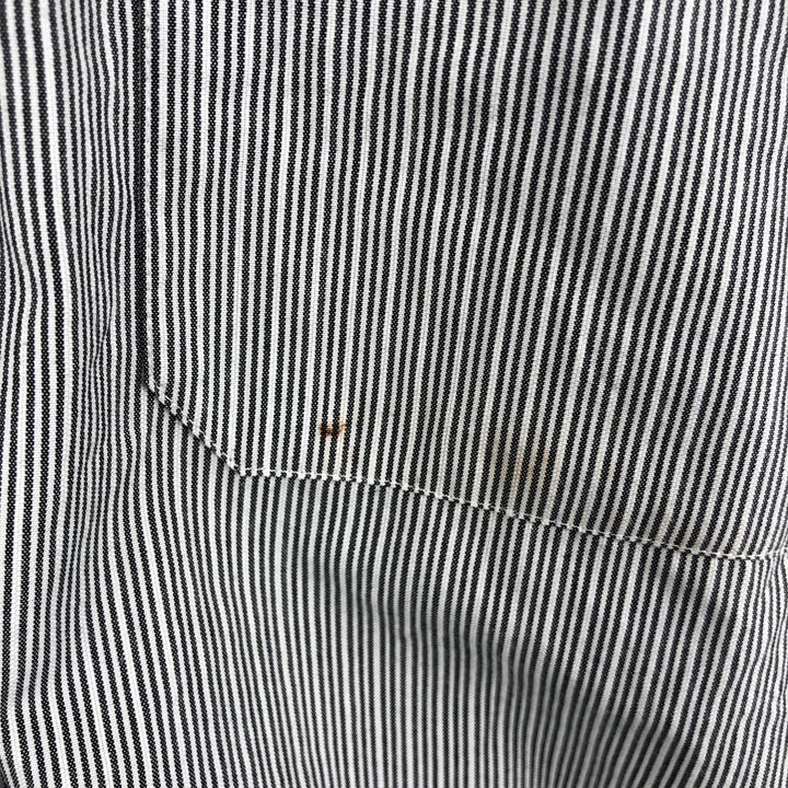 DKNY REFINED FIT Long Sleeve Cotton Striped Shirt, Men's XL cotton white type Vintage Second Hand
