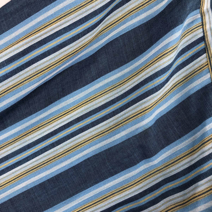 Vintage 1960'S Towncraft PENN-PREST multi-stripe long-sleeved striped shirt, men's size M unclear Navy blue Vintage Second Hand
