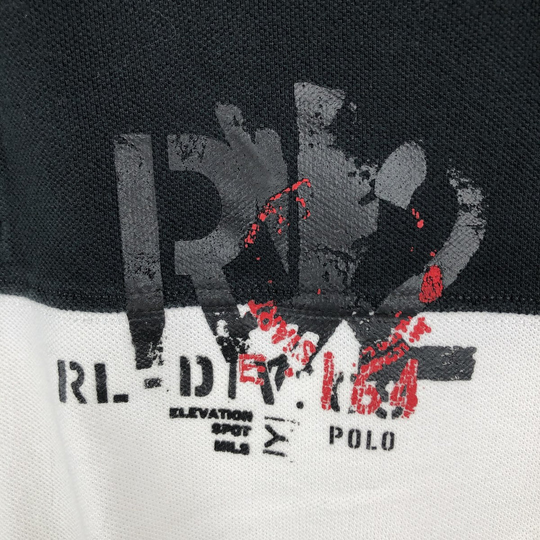 Ralph Lauren POLO by Ralph Lauren long sleeve rugby shirt, men's size L cotton black type Vintage Second Hand