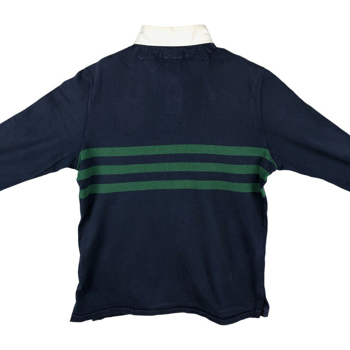 Ralph Lauren POLO by Ralph Lauren CUSTOM FIT long sleeve rugby shirt, men's size L cotton navy blue type Vintage Second Hand