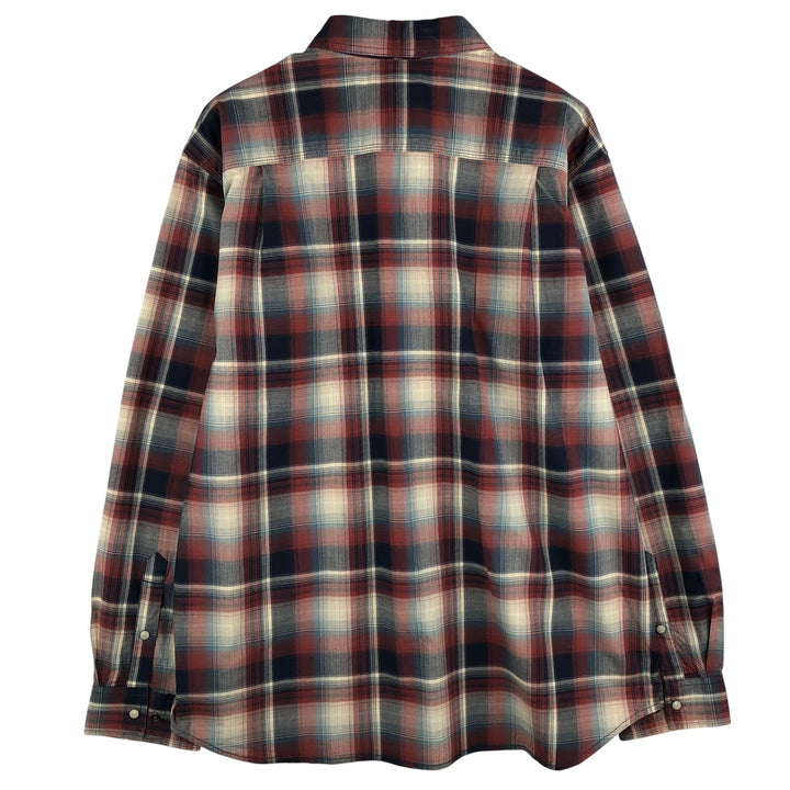 Carhartt Ombre Check Long Sleeve Western Shirt, Men's XL cotton red type Vintage Second Hand