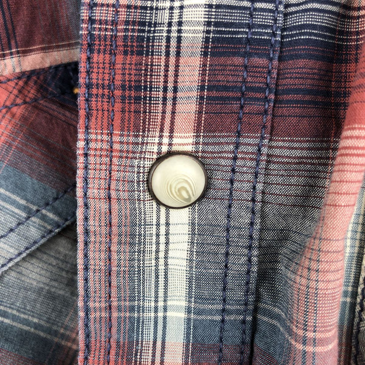 Carhartt Ombre Check Long Sleeve Western Shirt, Men's XL cotton red type Vintage Second Hand