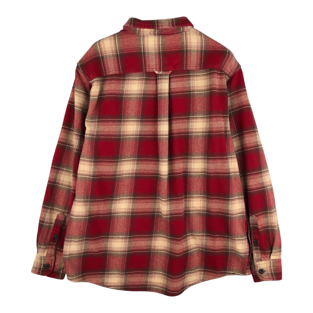 2000'S Orvis Ombre Check Long Sleeve Heavy Flannel Check Shirt, Men's Size XL cotton red type Vintage Second Hand