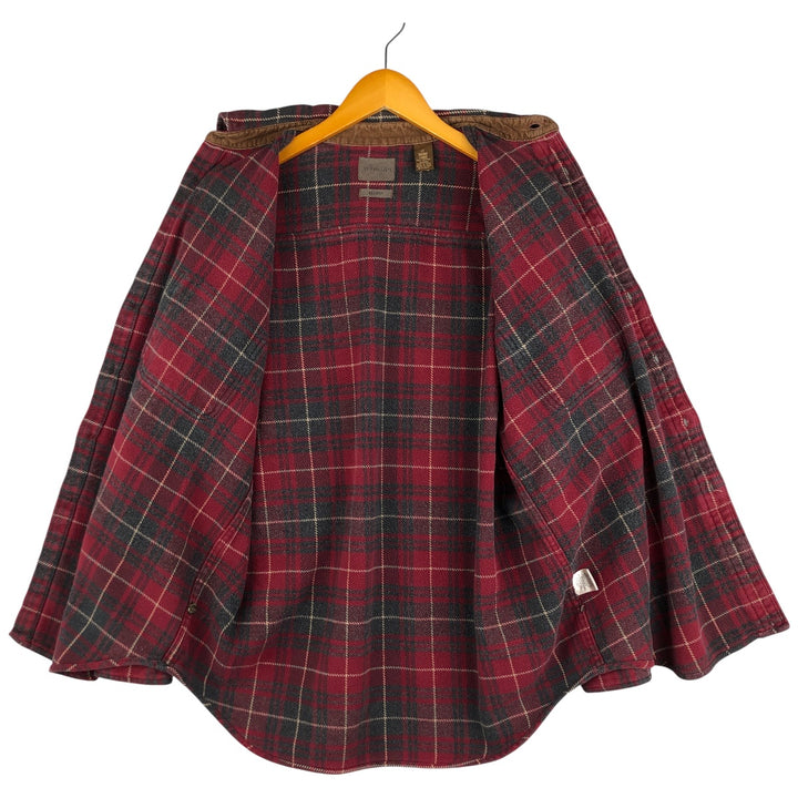 90s-00'S Vintage St. John's Bay Long Sleeve Flannel Check Shirt, Men's Size L cotton red type Vintage Second Hand