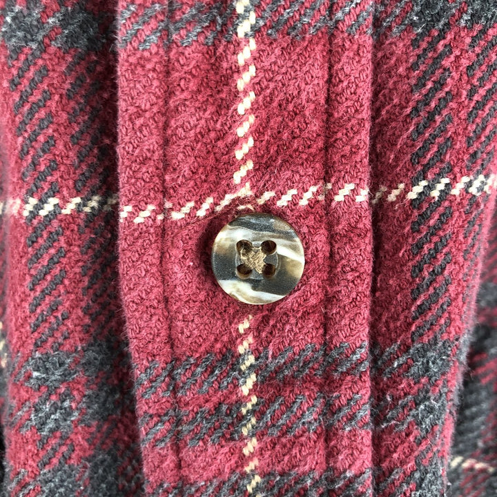 90s-00'S Vintage St. John's Bay Long Sleeve Flannel Check Shirt, Men's Size L cotton red type Vintage Second Hand