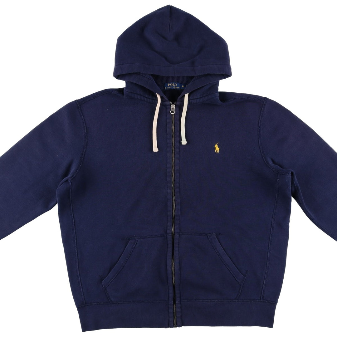Ralph Lauren POLO RALPH LAUREN Sweat Full Zip Hoodie Men's XL cotton navy blue type Vintage Second Hand