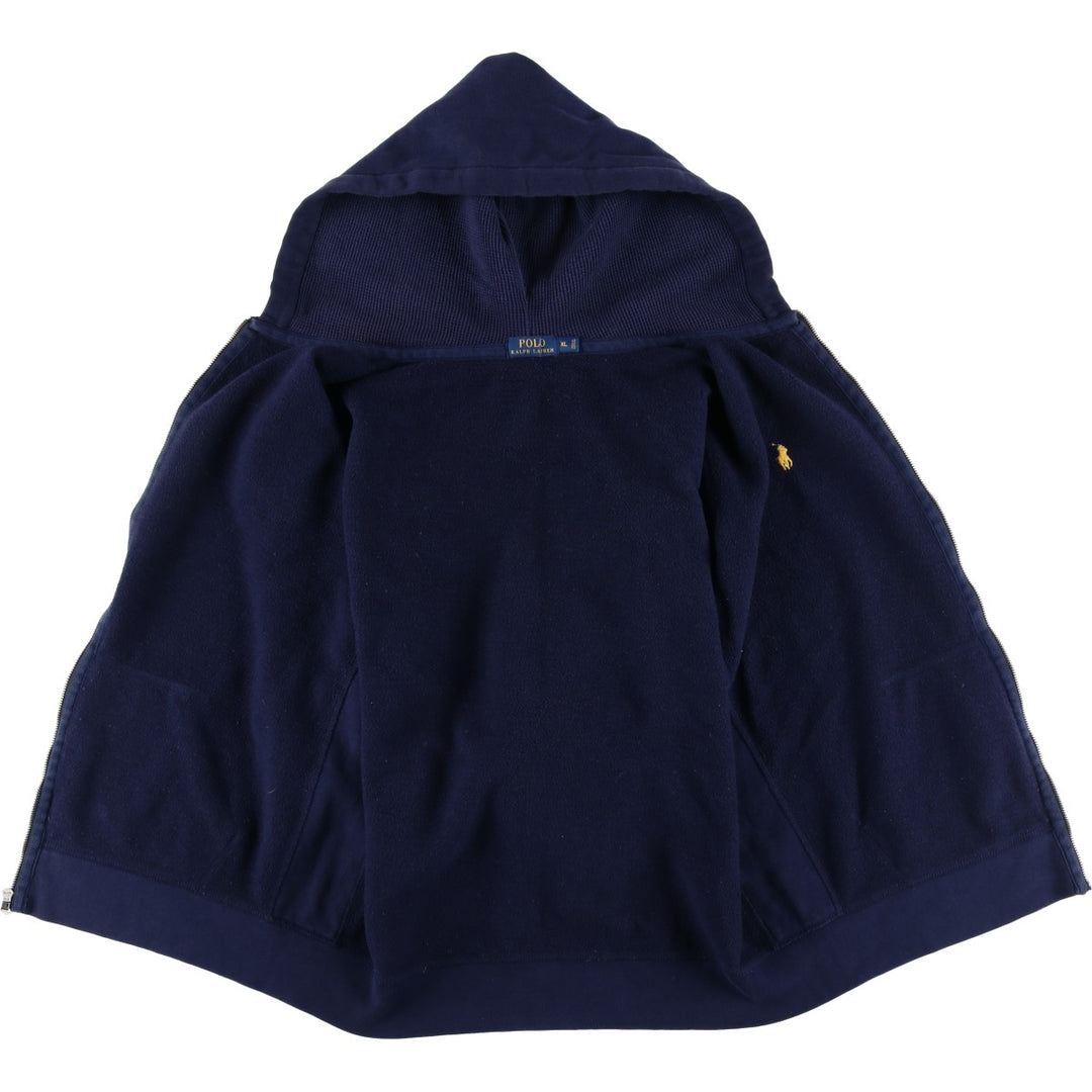 Ralph Lauren POLO RALPH LAUREN Sweat Full Zip Hoodie Men's XL cotton navy blue type Vintage Second Hand