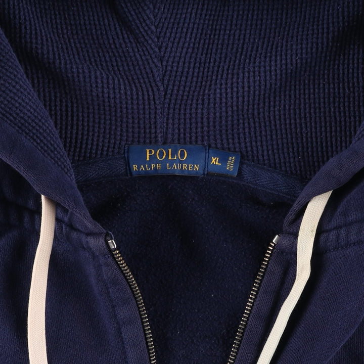 Ralph Lauren POLO RALPH LAUREN Sweat Full Zip Hoodie Men's XL cotton navy blue type Vintage Second Hand
