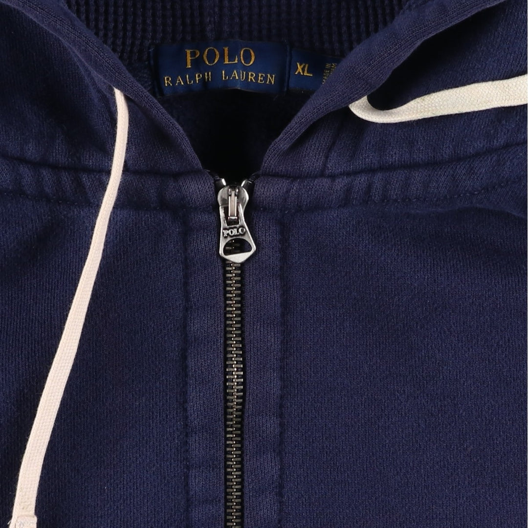 Ralph Lauren POLO RALPH LAUREN Sweat Full Zip Hoodie Men's XL cotton navy blue type Vintage Second Hand