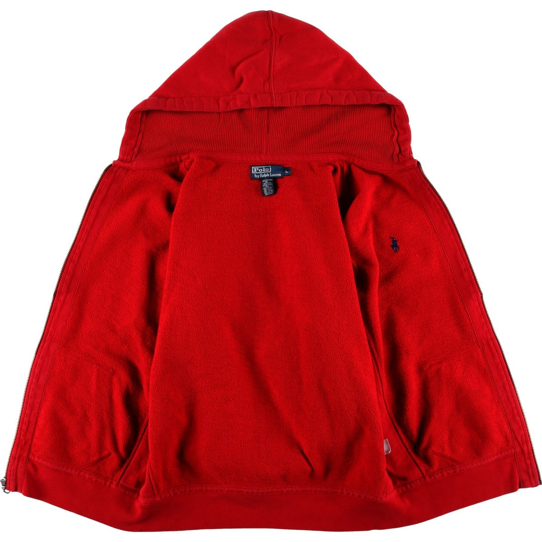 Ralph Lauren POLO by Ralph Lauren Sweat Full Zip Hoodie Men's L size cotton red type Vintage Second Hand