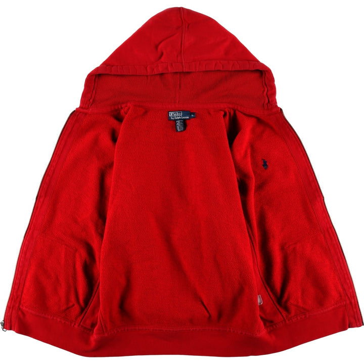 Ralph Lauren POLO by Ralph Lauren Sweat Full Zip Hoodie Men's L size cotton red type Vintage Second Hand