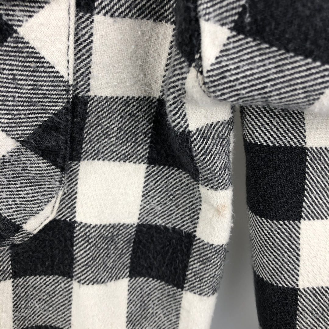 NORWEGIAN Buffalo Check Long Sleeve Heavy Flannel Check Shirt, Men's Size M cotton black type Vintage Second Hand
