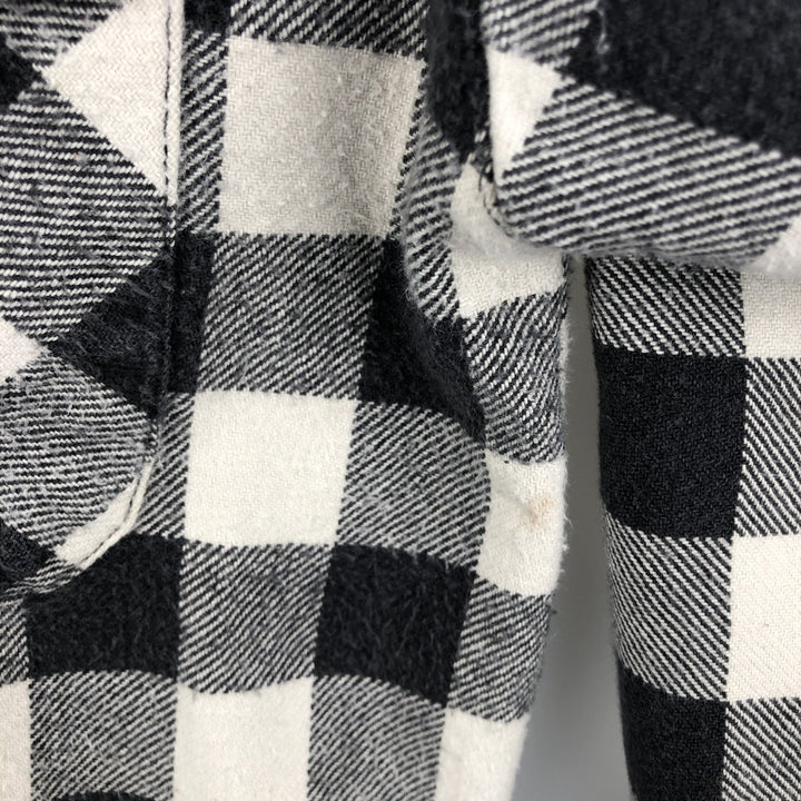 NORWEGIAN Buffalo Check Long Sleeve Heavy Flannel Check Shirt, Men's Size M cotton black type Vintage Second Hand