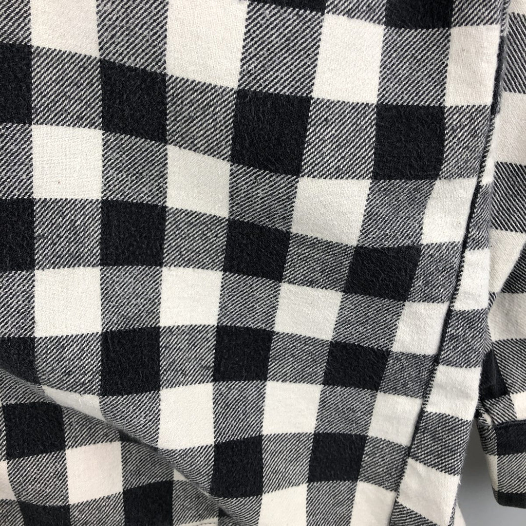 NORWEGIAN Buffalo Check Long Sleeve Heavy Flannel Check Shirt, Men's Size M cotton black type Vintage Second Hand