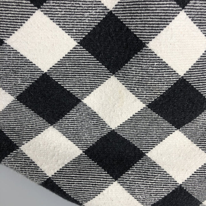 NORWEGIAN Buffalo Check Long Sleeve Heavy Flannel Check Shirt, Men's Size M cotton black type Vintage Second Hand
