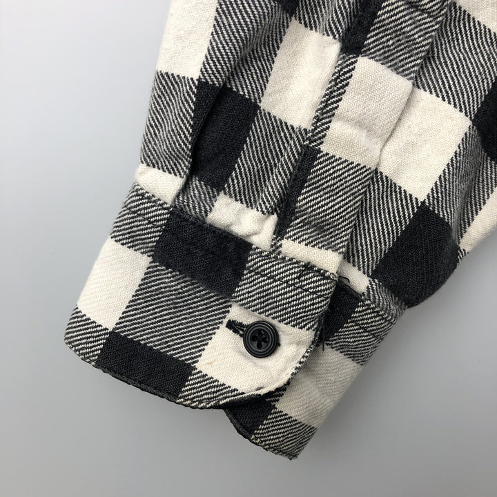 NORWEGIAN Buffalo Check Long Sleeve Heavy Flannel Check Shirt, Men's Size M cotton black type Vintage Second Hand