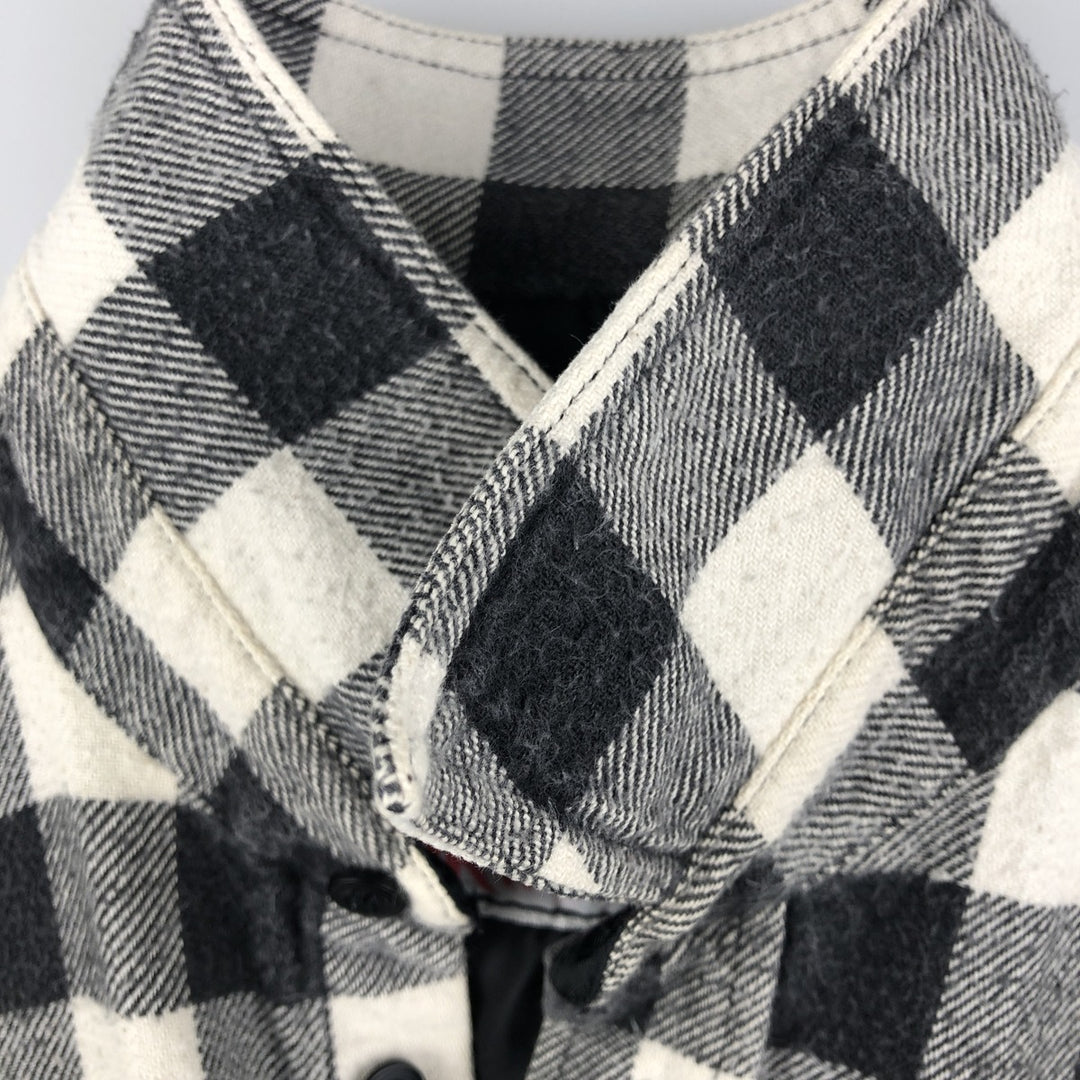 NORWEGIAN Buffalo Check Long Sleeve Heavy Flannel Check Shirt, Men's Size M cotton black type Vintage Second Hand
