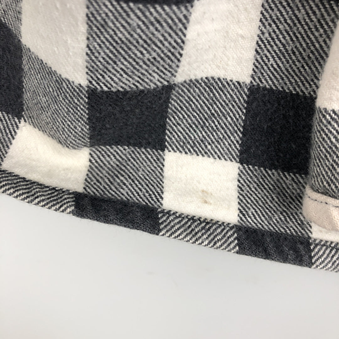 NORWEGIAN Buffalo Check Long Sleeve Heavy Flannel Check Shirt, Men's Size M cotton black type Vintage Second Hand
