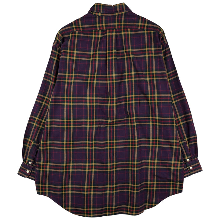 Ralph Lauren BLAKE long sleeve button down check shirt, men's size L cotton purple type Vintage Second Hand