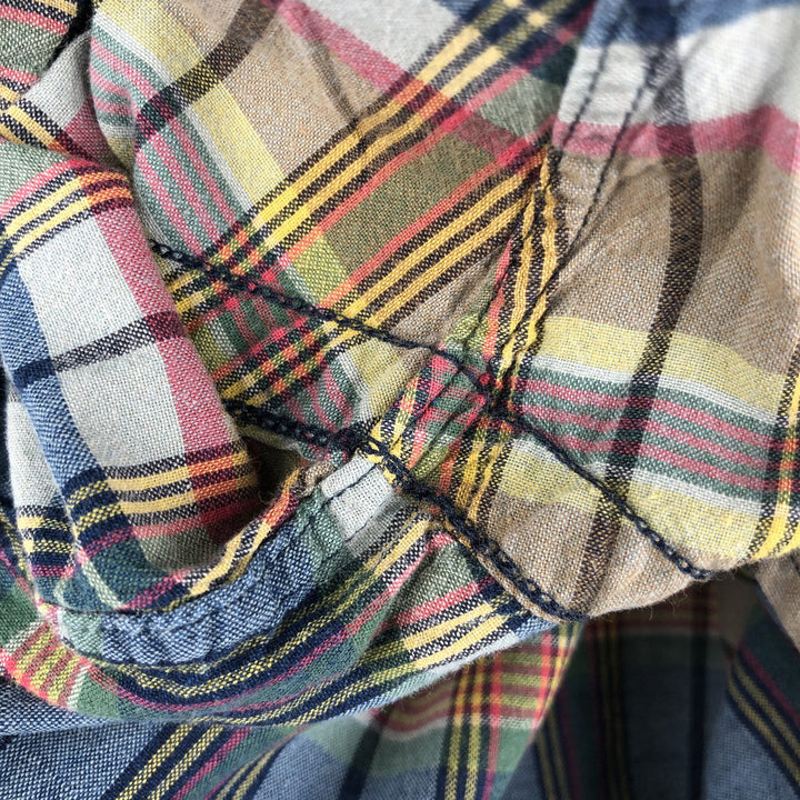 Ralph Lauren Classic Fit Long Sleeve Button Down Check Shirt Men's XL cotton navy blue type Vintage Second Hand