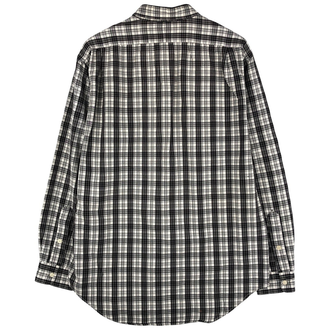 Ralph Lauren MARLOWE long sleeve button down check shirt, men's size M cotton black type Vintage Second Hand
