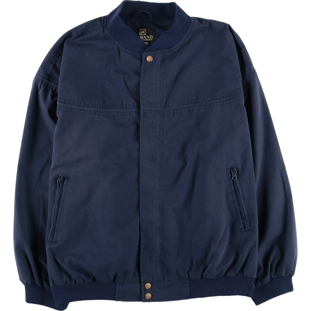 90s-00'S HABAND Derby Jacket, Cup Shoulder, Men's, Size XL, Vintage polyester navy blue type Vintage Second Hand