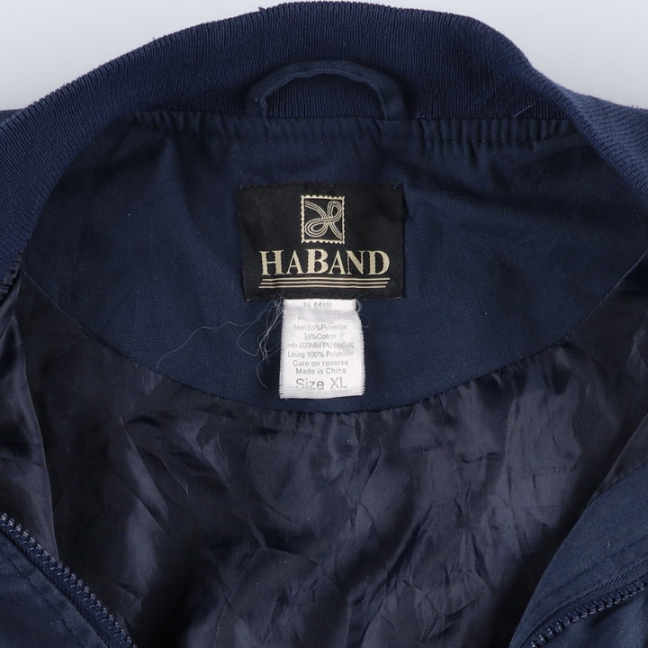 90s-00'S HABAND Derby Jacket, Cup Shoulder, Men's, Size XL, Vintage polyester navy blue type Vintage Second Hand