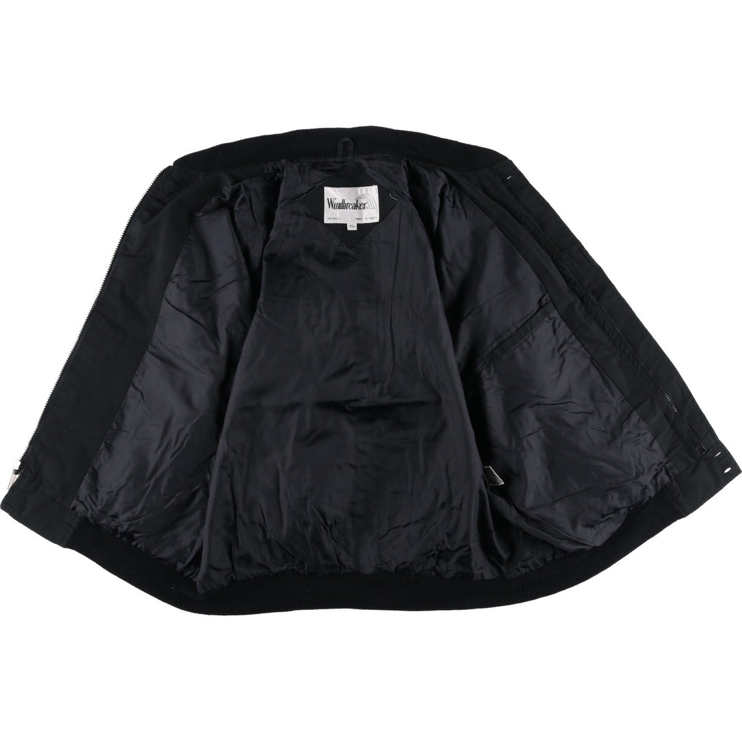 Vintage Windbreaker Derby Jacket, Cup Shoulder, Men's XL polyester black type Vintage Second Hand