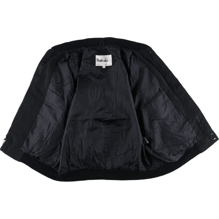 Vintage Windbreaker Derby Jacket, Cup Shoulder, Men's XL polyester black type Vintage Second Hand
