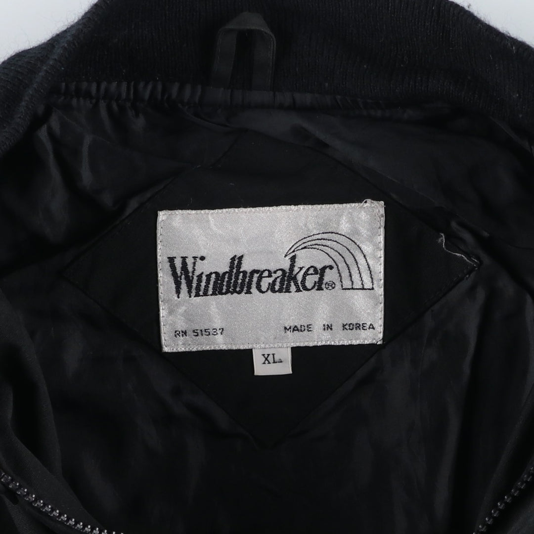 Vintage Windbreaker Derby Jacket, Cup Shoulder, Men's XL polyester black type Vintage Second Hand