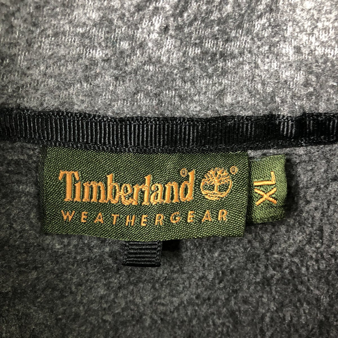 90s-00'S Timberland WEATHERGEAR Half-Zip Fleece Jacket, Men's, Size XL polyester black type Vintage Second Hand