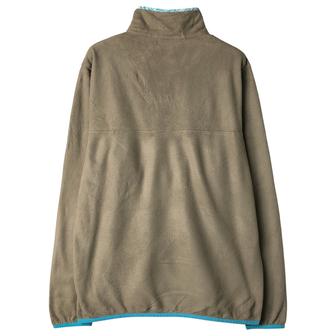 Patagonia Micro D Snap-T 26165SP19 Half-Snap Fleece Pullover, Men's Medium polyester Khaki type Vintage Second Hand