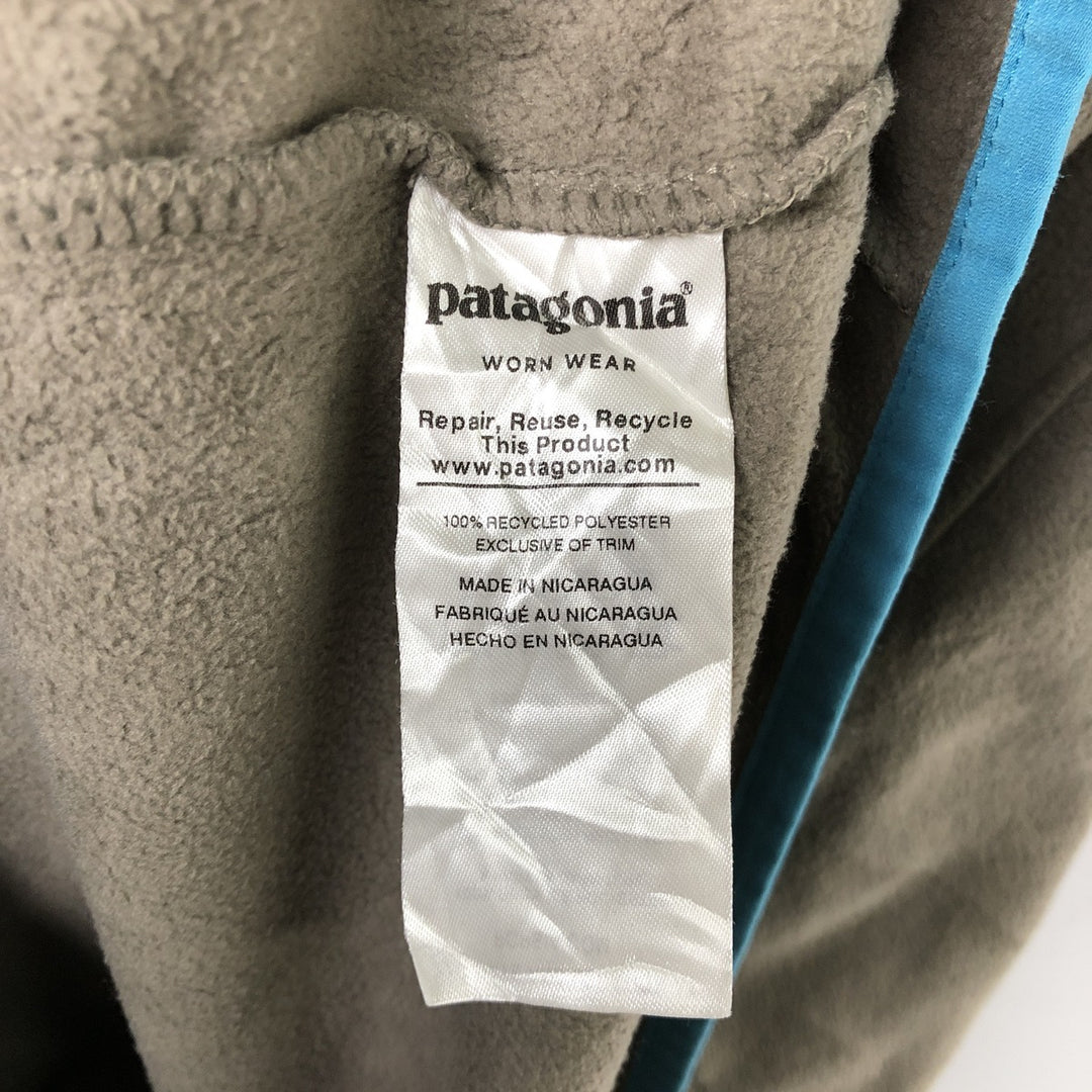 Patagonia Micro D Snap-T 26165SP19 Half-Snap Fleece Pullover, Men's Medium polyester Khaki type Vintage Second Hand