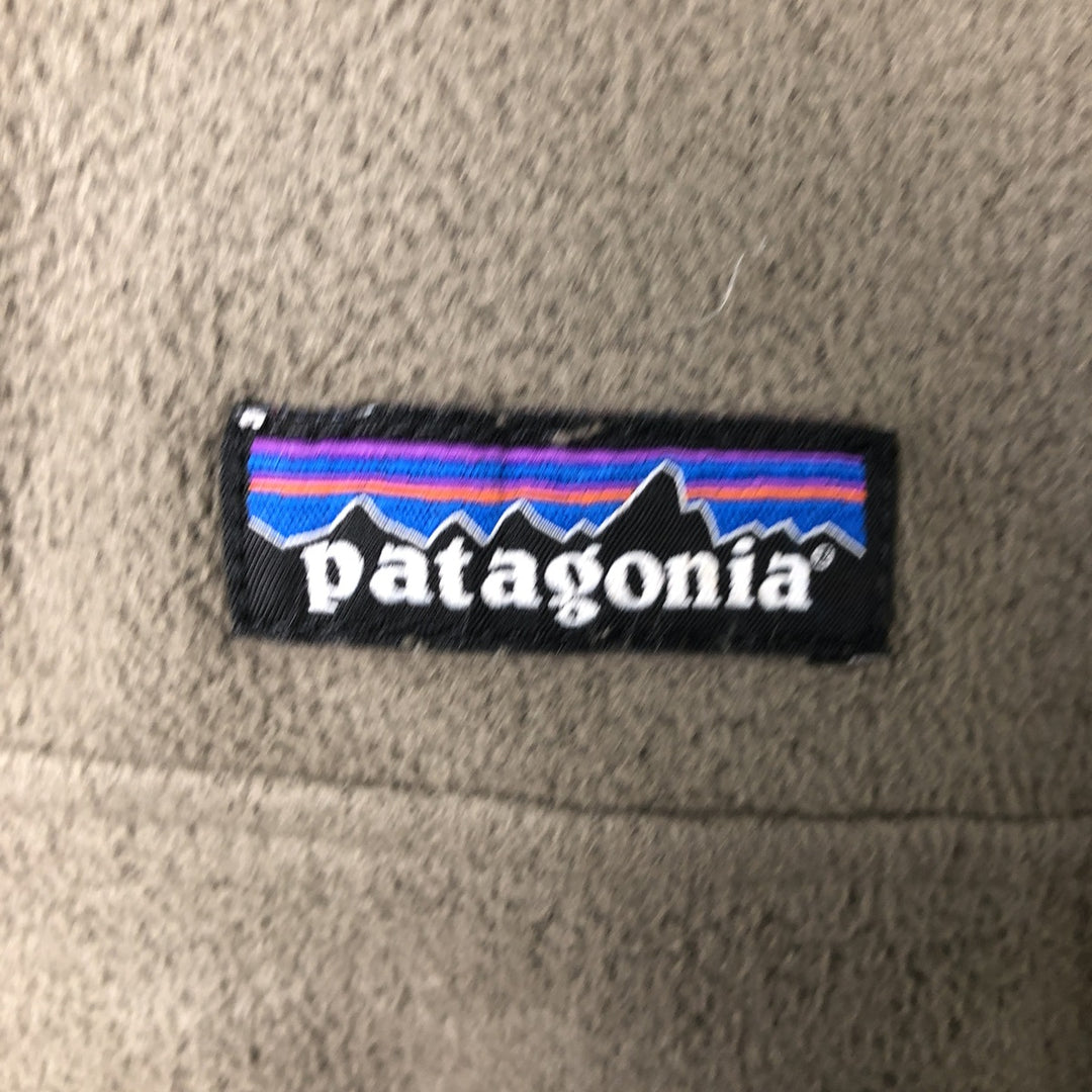 Patagonia Micro D Snap-T 26165SP19 Half-Snap Fleece Pullover, Men's Medium polyester Khaki type Vintage Second Hand