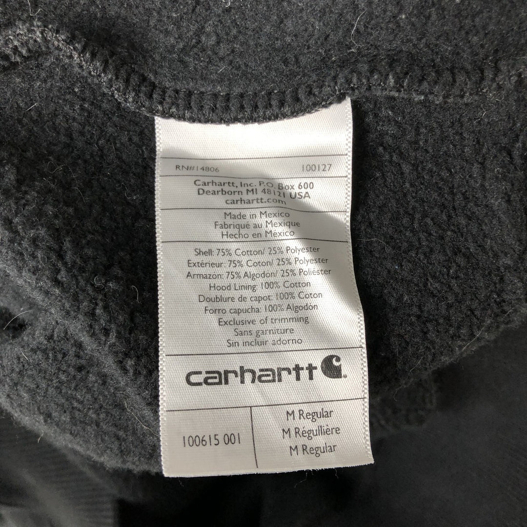 Carhartt ORIGINAL FIT sweatshirt pullover hoodie, men's size M cotton black type Vintage Second Hand