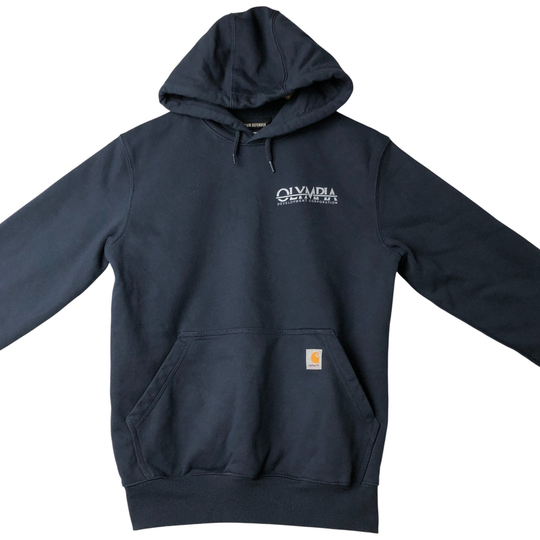 Carhartt Loose Fit Sweatshirt Pullover Hoodie, Men's Size Small cotton navy blue type Vintage Second Hand