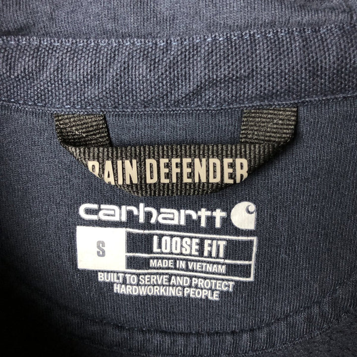 Carhartt Loose Fit Sweatshirt Pullover Hoodie, Men's Size Small cotton navy blue type Vintage Second Hand