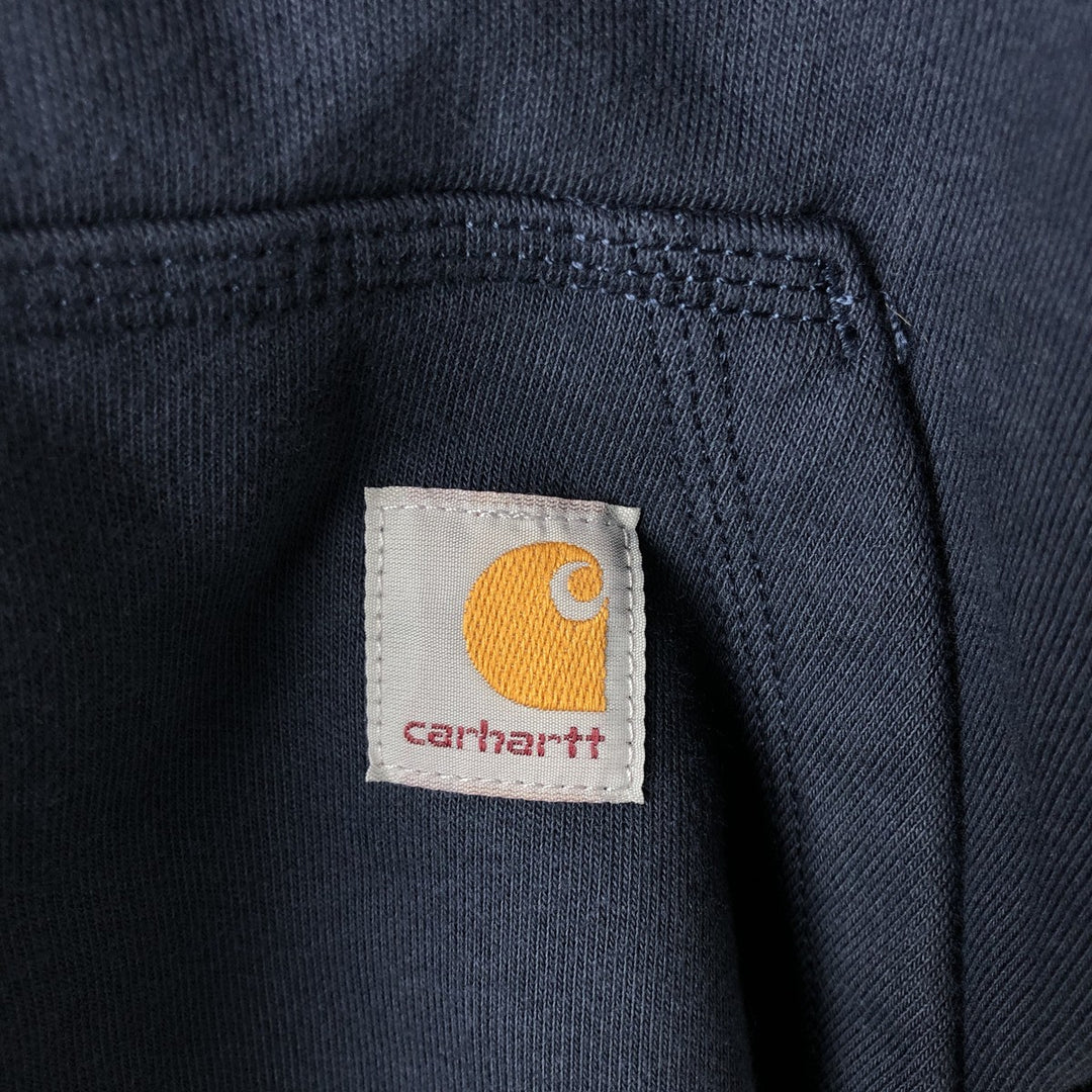 Carhartt Loose Fit Sweatshirt Pullover Hoodie, Men's Size Small cotton navy blue type Vintage Second Hand