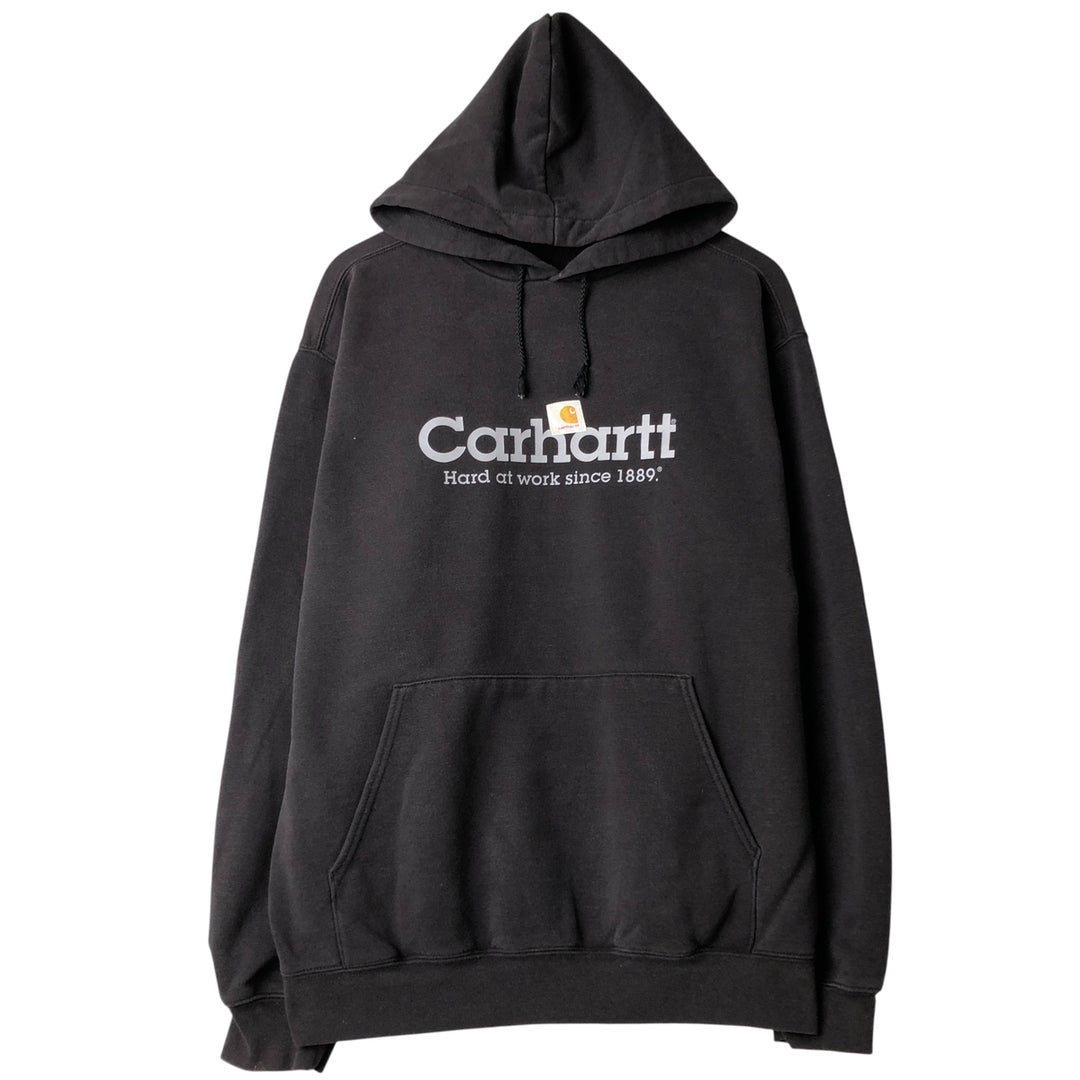 Carhartt Sweat Pullover Hoodie Men's Size L cotton black type Vintage Second Hand