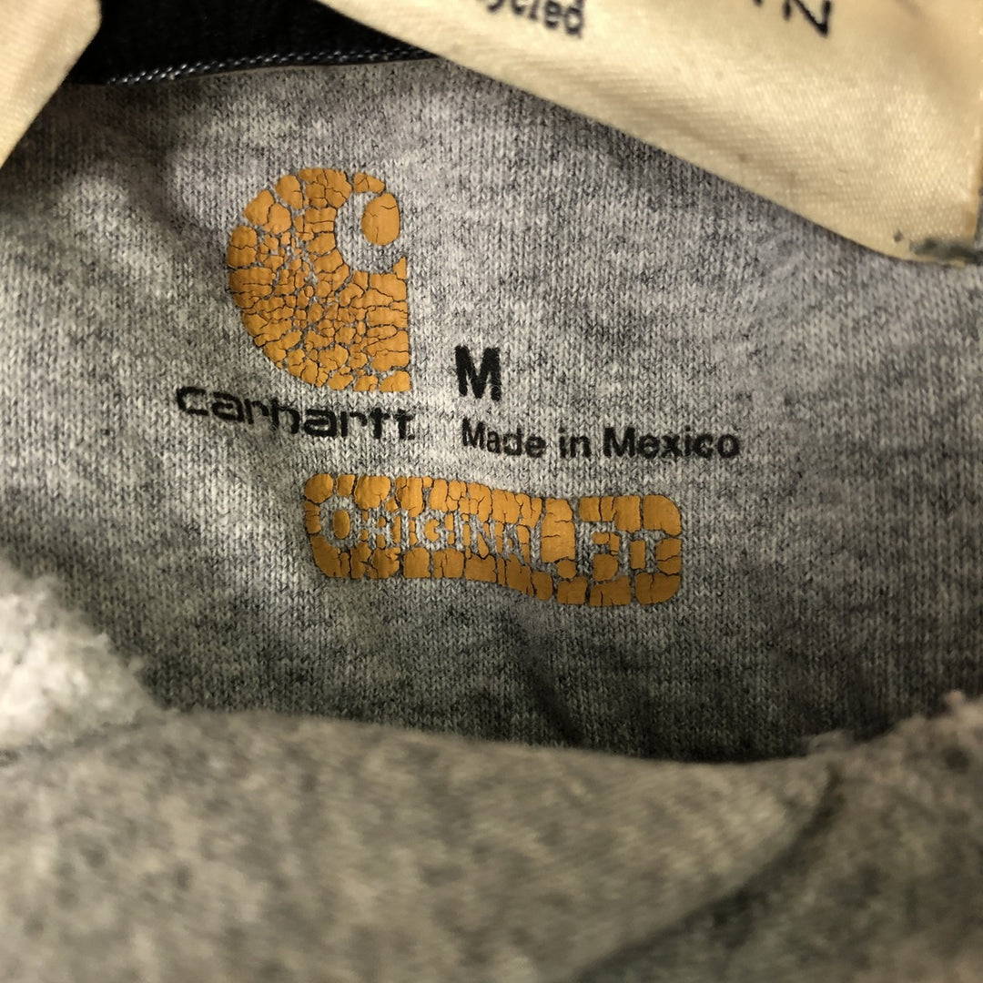 Carhartt ORIGINAL FIT sweatshirt pullover hoodie, men's size M unclear gray type Vintage Second Hand