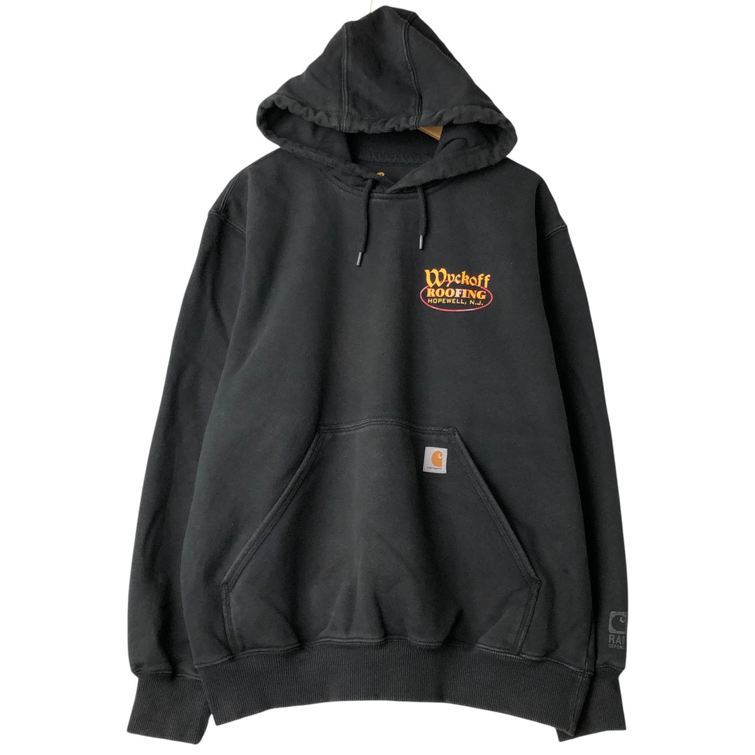 Carhartt ORIGINAL FIT sweatshirt pullover hoodie, men's size L cotton black type Vintage Second Hand