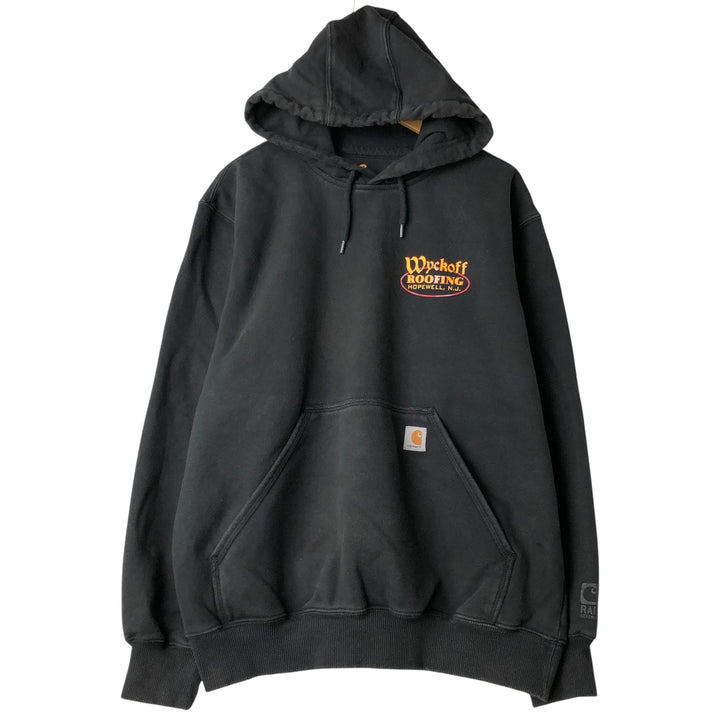 Carhartt ORIGINAL FIT sweatshirt pullover hoodie, men's size L cotton black type Vintage Second Hand