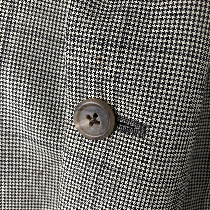 1990'S Ralph Lauren POLO by Ralph Lauren Check Pattern Wool Tailored Jacket, Made in USA, Men's Size M (approx.), Vintage unclear black type Vintage Second Hand