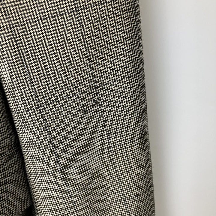 1990'S Ralph Lauren POLO by Ralph Lauren Check Pattern Wool Tailored Jacket, Made in USA, Men's Size M (approx.), Vintage unclear black type Vintage Second Hand
