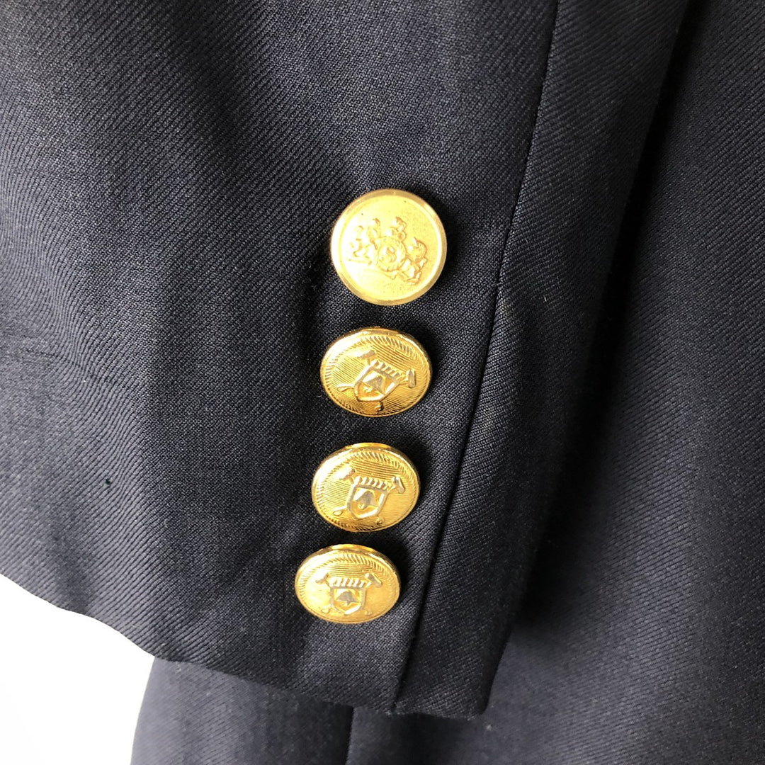 Ralph Lauren LAUREN Navy blazer, tailored jacket, men's size M wool navy blue type Vintage Second Hand