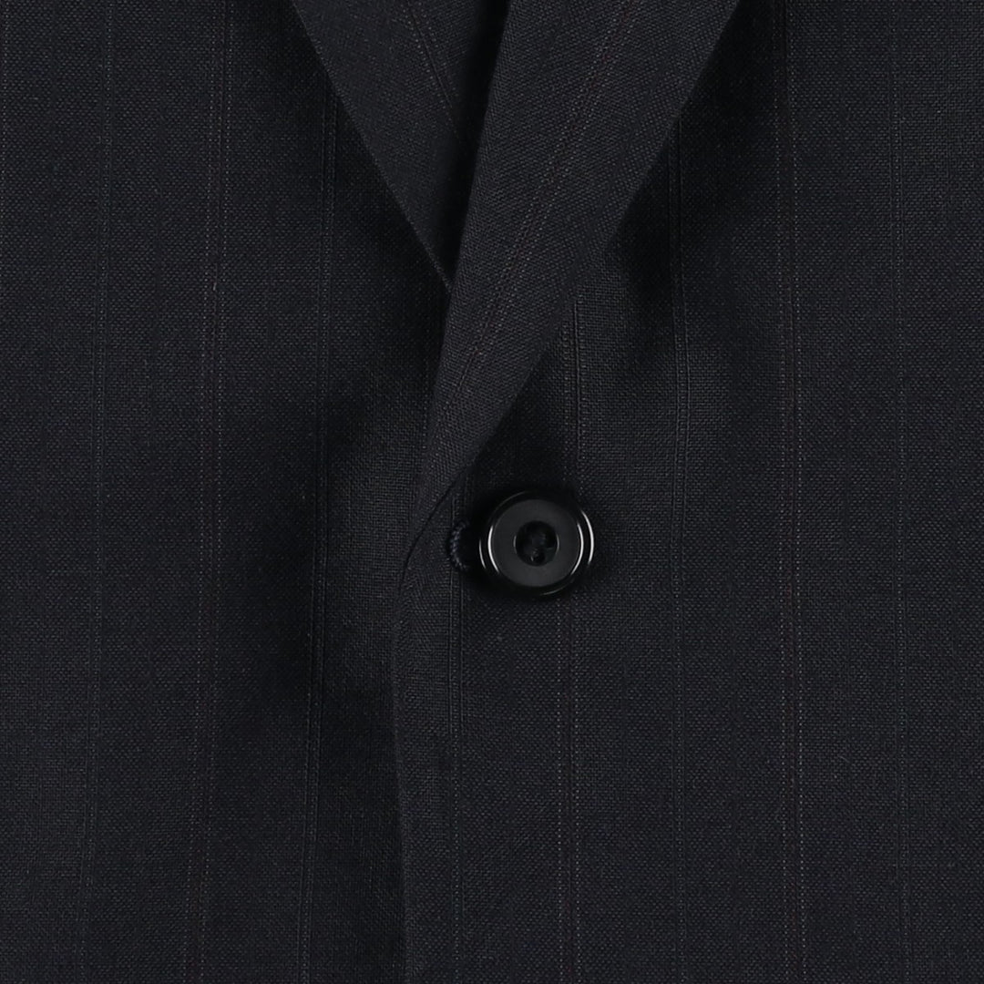 Smittylee's Stripe Pattern Tailored Jacket, Men's Size Medium unclear black type Vintage Second Hand