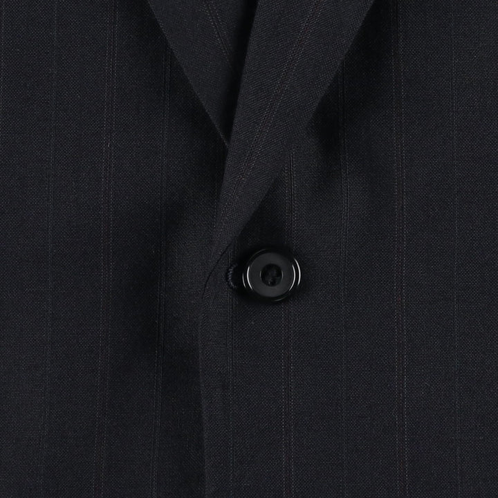 Smittylee's Stripe Pattern Tailored Jacket, Men's Size Medium unclear black type Vintage Second Hand