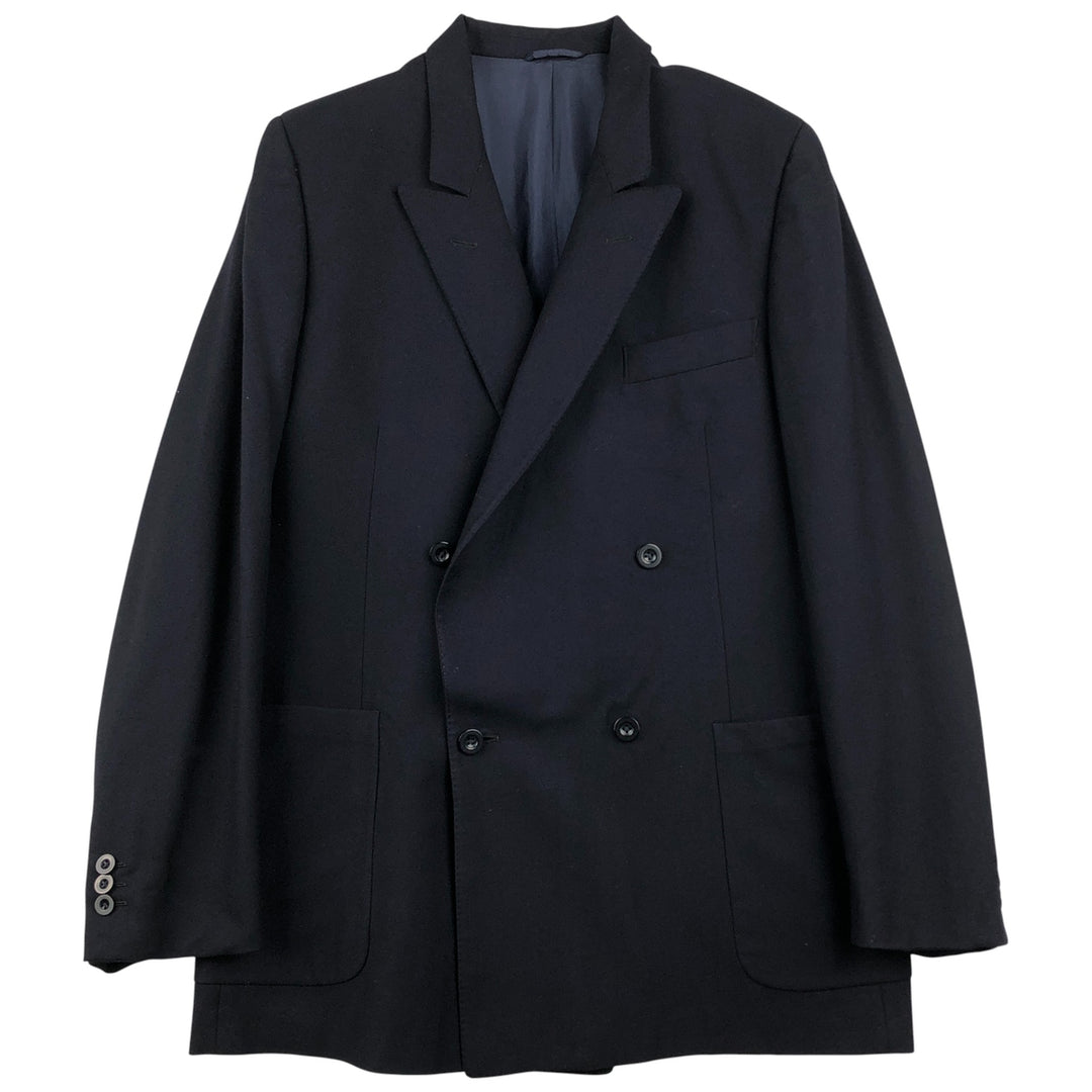 NINO CERRUTI double-breasted peak lapel wool tailored jacket, made in Italy, men's size M wool black type Vintage Second Hand